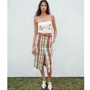 ZARA structured midi skirt